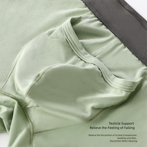 <span class=keywords><strong>Slip</strong></span> boxer da uomo in fibra di bambù con apertura a tromba d'elefante, tasca separata, vita media, traspirante e sottile - Product Image 6
