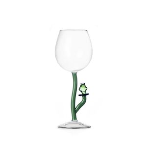 Cáliz con Figura de Rana, Diseño de Granja de Animales, Tallo Verde - Product Image 1