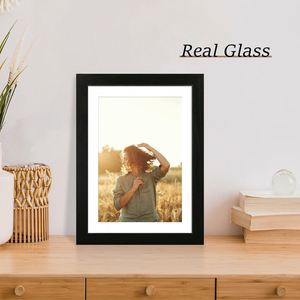 Wood Photo <b>Frame</b> 4x6 16x20 11x14 5x7 18x24 24x36 Customized Logo Modern Hanging Rectangle 2-Color UV Printing Handmade - Product Image 3