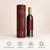 Emballage en tube cylindrique en papier kraft recyclable de luxe avec logo personnalisé pour le vin, la bière et les spiritueux