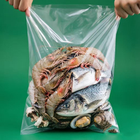 Bolsas de Plástico Transparente LDPE Resistentes y Grandes, Bolsas de Polietileno Transparentes Grandes, Bolsas de Embalaje Planas Abiertas para Mariscos, Venta Caliente