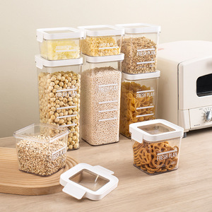 Nhà bếp tổ chức kín rò rỉ bằng chứng BPA miễn phí vuông thiết kế Pet nhựa container <span class=keywords><strong>Set</strong></span> cho thực phẩm lưu trữ cà phê đường & Trà - Product Image 2