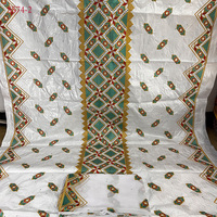 Kain Batik Bazin Brode SS74 untuk Pria, Bazin Riche Berkualitas Tinggi, Tetap Berkilau, Voile Suisse Dubai Berlapis Emas, 100% katun