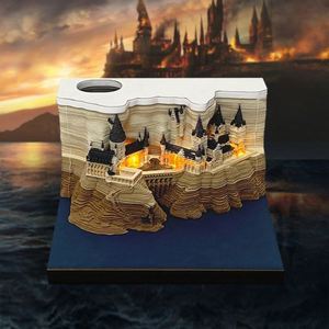 Escultura de Castillo <span class=keywords><strong>en</strong></span> Papel 3D para Decoración de Oficina - Bloc de Notas Personalizado con Calendario del Año del Dragón 2024 - Product Image 2
