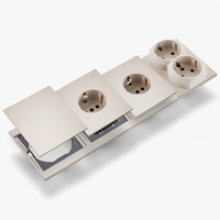 Interruptores y Enchufes de Pared WESA Ultrafinos con Botón Pulsador de 1/2/3 Vías, Enchufe Europeo de 1/2 Vía, Combinación Libre, Diseño Moderno de Lujo