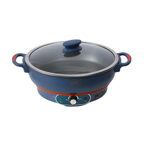 Tempered Glass Lid For <b>Electric</b> <b>Steamer</b> 36 Cm 38 Cm 40 Cm With Blue Handle And Safety Label - Product Image 4