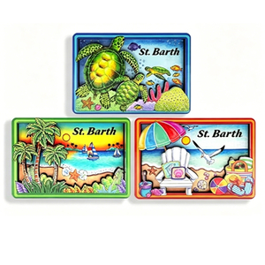 Aimant de réfrigérateur personnalisé en bois MDF époxy en forme de planche de surf, souvenir classique de <span class=keywords><strong>Tahiti</strong></span>, Polynésie française - Product Image 6