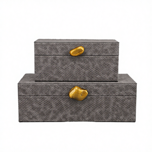 กล่องเก็บของทรงสี่เหลี่ยมผืนผ้าหนังเงา สไตล์โมเดิร์นมินิมอล ความจุ 3-6 ลิตร สำหรับเสื้อผ้า เครื่องประดับ ดีไซน์อเนกประสงค์ ใช้งานได้ยาวนาน เหมาะสำหรับใช้ในบ้าน - Product Image 3