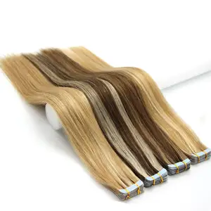 Tape in Hair Extensions 100% Remy Human Hair Extensions Silky Straight for Fashion Women 20 Pcs/Package