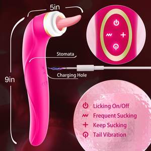 Vibrateur Dildo pour Femme, Jouet Sexuel, Stimulateur Clitoridien à Léchage de Langue, Vibrateur à Succion de Tétons, Masturbateur, Masseur - Product Image 6