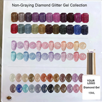 Vernis Gel Scintillant Effet Diamant Pailleté Réfléchissant Marque Privée 15ml UV LED Soak Off Stardust