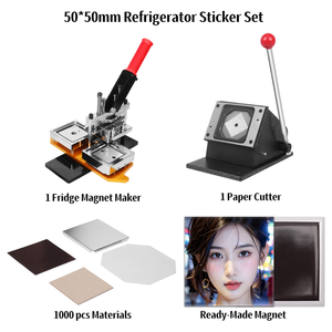 63.5x63.5 tùy chỉnh DIY 50x50 PVC từ hình chữ nhật nút vuông hình ảnh tủ lạnh nam châm làm cho máy Kit Báo Chí Huy hiệu Nhà sản xuất máy - Product Image 6
