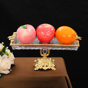 <span class=keywords><strong>Assiette</strong></span> à fruits rétro de luxe en <span class=keywords><strong>verre</strong></span> sur pied avec base, pour fruits secs, gâteaux, desserts et collations, usage domestique - Product Image 3