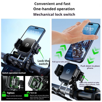 Support de téléphone portable étanche IP66 Kewig, base en alliage d'aluminium CNC à dégagement rapide, anti-vibration, antivol, support de téléphone pour moto