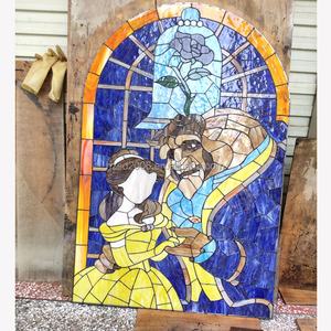 Vitrail sur mesure à structure solide, double face, fait main, style européen, épaisseur 5 mm, durable, motif cathédrale, garantie 2 ans - Product Image 4