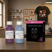 Kit Pembersih Printhead DTF untuk M1630 Pro, Solusi Pembersih Nosel Cairan Pembersih Biru dan Cairan Perbaikan Merah 250ml Masing-masing