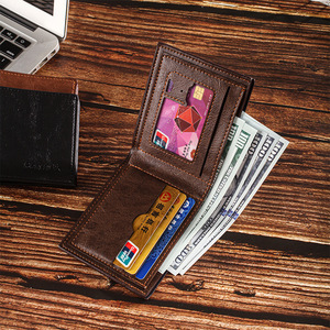 <b>RFID</b> <b>Wallets</b> Short Folded Coin Purse Card Holder Unisex Everyday Use Light Brown Coffee Brown Black Solid Color Summer 2025 - Product Image 4