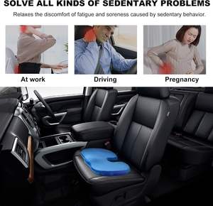 Coussin de siège de bureau en mousse à mémoire de forme avec support coccyx et base antidérapante - Product Image 4