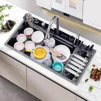 Évier de cuisine intelligent en acier inoxydable avec affichage numérique LED, multifonction, cascade moderne, nouvelle édition 2026