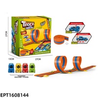 Circuit de course flexible ultra-long EPT 4-6M, ensemble de rails de slot car DIY, jeu de course acrobatique pliable avec voitures métalliques à rétrofriction pour garçons