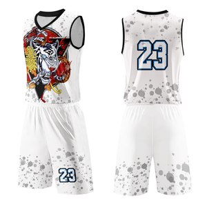 Kaos Basket Ventilasi Laris Manis Desain Terbaik Jersey Tim Basket Bahan Polyester - Product Image 2