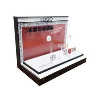 Affichage cosmétique acrylique haut de gamme pour les soins de la peau Présentoir de maquillage en plexiglas Durable de bureau en forme de L pour magasin