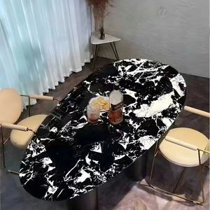 Table en marbre noir antique Comptoir à surface solide pour l'amélioration de l'habitat et la salle à manger Projets de maison personnalisés par Home Noir Grand - Product Image 3