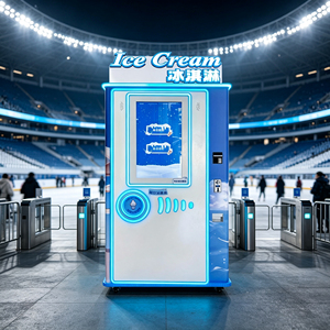 Distributeurs automatiques de glaces 24h/24, bras robotisé, 16 saveurs, boîte lumineuse LED, à vendre, libre-service, machine à glaces, écran tactile 32 pouces - Product Image 1