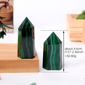 หินมาลาไคต์ทรงหอกขัดเงาด้วยมือคุณภาพสูง ขายดี เหมาะสำหรับตกแต่ง - Product Image 3