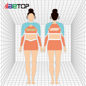 Spandex Cheerleader Uniform Sexy Cheerleader Uniform Youth Disfraz cómodo para Cheer Competition - Product Image 3