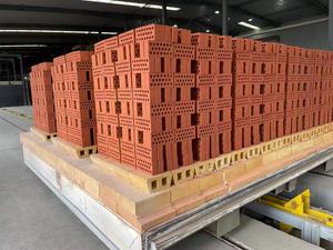 เครื่องทำอิฐดินเผาอัตโนมัติพร้อมแขนจับหุ่นยนต์ ระบบผลิตอิฐดินเผา ระบบวางอิฐบล็อก - Product Image 1