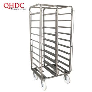 빵집 빵집 선반 빵 냉각 굽기 쟁반 선반 두 배 줄 쟁반 트롤리 - Product Image 2