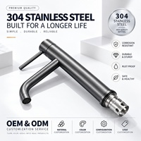 Robinet de lavabo en acier inoxydable 304 PVD, logo personnalisé, 5 finitions, OEM ODM, directement de l'usine pour les propriétaires de marques