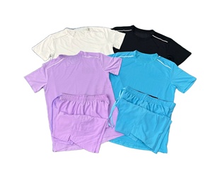 Conjunto Deportivo Transpirable <span class=keywords><strong>de</strong></span> Secado Rápido para <span class=keywords><strong>Mujer</strong></span>, para Correr al Aire Libre, Trotar, Maratón, Entrenamiento en el Gimnasio, Ropa Deportiva - Product Image 1