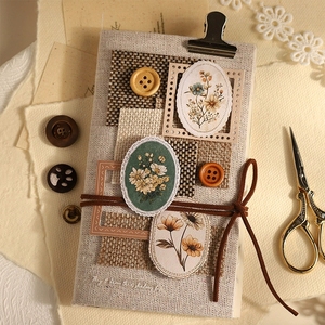 สติกเกอร์แบบติดเอง 45 ชิ้นต่อกล่อง คอลเลกชันกราฟิกสวนอันเงียบสงบ กล่องสติกเกอร์ตกแต่งวันหยุด แบบไดคัทพิมพ์ลาย - Product Image 4