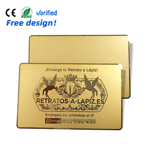 Venta caliente de excelente calidad de impresión personalizada de tarjetas de visita de <span class=keywords><strong>metal</strong></span> dorado metálico con serigrafía y forma personalizada - Product Image 3