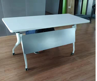 Table de réunion pliante blanche, table de conférence, mobilier de bureau