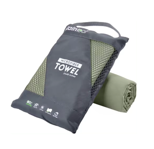 DF453 Serviettes en microfibre légères, portables, à séchage rapide, personnalisées en vert, orange, bleu, noir, rouge, différentes tailles - Product Image 1