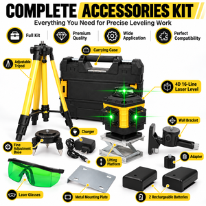 Nivel Láser DERUIDA para Marcado de Paredes y Pisos, Trabajo de Construcción Profesional, Nivel Láser de Haz Verde Autonivelante de 360° - Product Image 4
