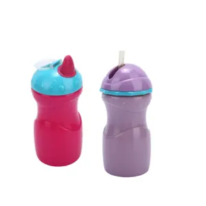 BPA Free Swift Cap Kid's Bottle 400ml Niños Botellas de paja Botella de agua Portátil Plástico Regalo al aire libre Lindo Polybag PB