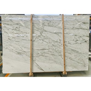 UnionStonE - Losa Grande de Mármol Blanco Estatuario Natural, Pulido, Moderno, Ecológico, Duradero, para Decoración Interior y Exterior - Product Image 1