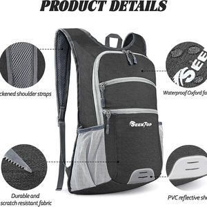 Échantillon gratuit Vente en gros Sac à dos pliable de randonnée avec sac étanche personnalisé pour les activités de plein air, le camping et les sports - Product Image 4