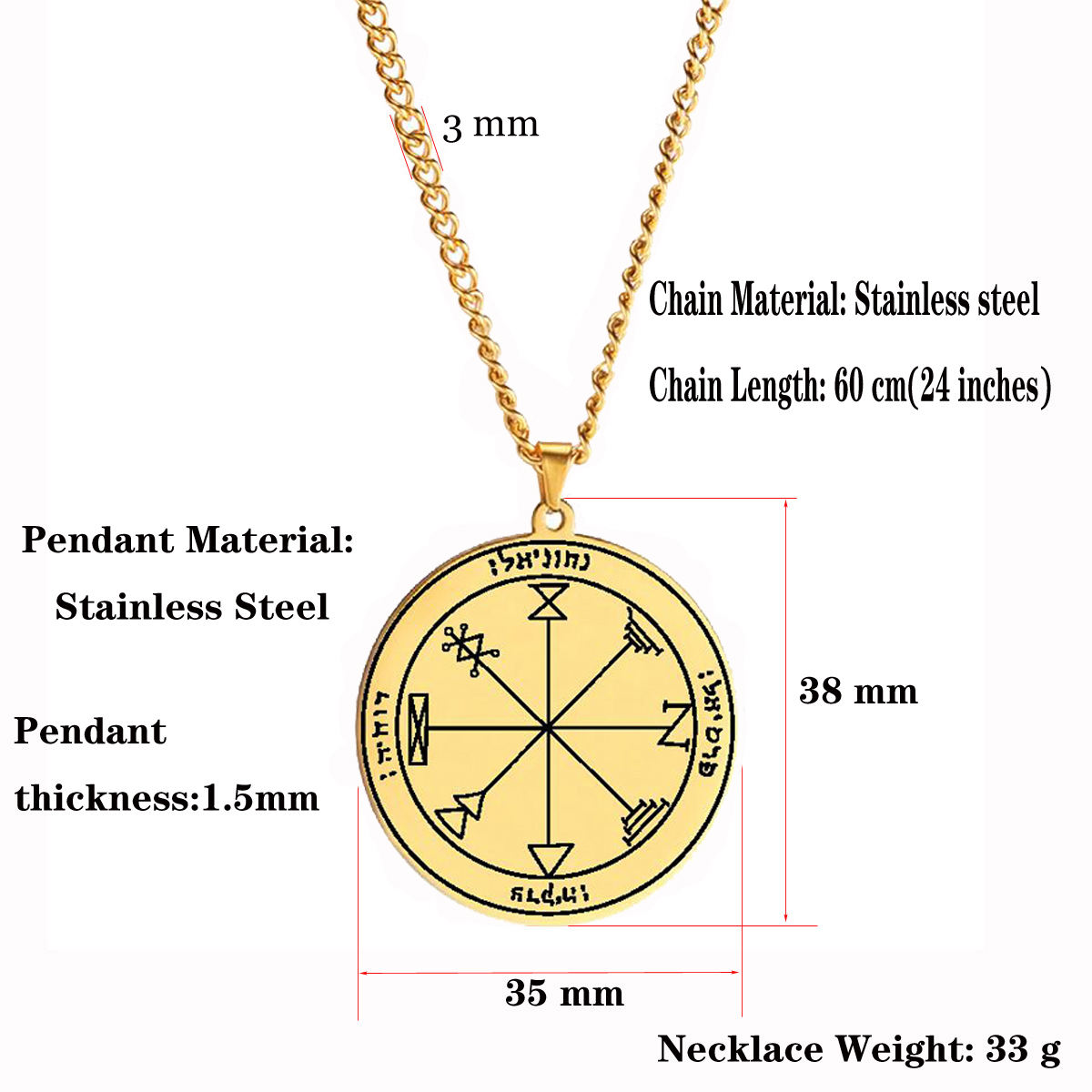 HLSS051-054 킹 솔로몬 실봉 비너스 탈리슬머니 주얼리 펜던트 목걸이