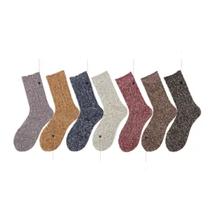 流行潮流袜子精梳棉羊毛冬季保暖女性定制标志船员袜子丝袜