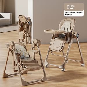 Sedia da pranzo per bambini sedia a <span class=keywords><strong>dondolo</strong></span> elettrica 1-2 anni pieghevole Multi-funzionale per la casa sedia da pranzo per bambini in plastica KLK - Product Image 3