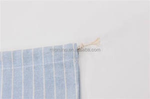 Sac à pain en lin naturel avec cordon de serrage, bande bleue, 12x15 pouces/6x26 pouces, coton, stockage alimentaire, réutilisable, recyclable, pour pains, cadeaux - Product Image 4