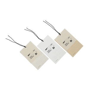 Garment Hanging Tags Label Thick Embossed Swing Paper Hangtags Clothing Custom Hang Tag for Clothing Brand Own Logo Clothes