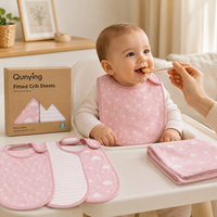 Ensemble de bavoirs et lingettes anti-régurgitation pour nouveau-né en coton doux et très absorbant, idéal pour la bave et les reflux, parfait comme cadeau