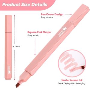 China Oem Custom Cheap Highlighter Rectangular Marker Low Moq Macaron Pastel Colors Highlighter <b>Pen</b> Set - Product Image 3