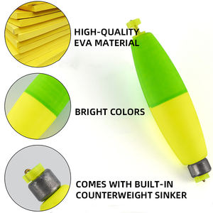 Flotteurs lestés pour la pêche, forme cigare, en mousse EVA, flotteurs de pêche à clipser pour crappie, bluegill, panfish, truite, poisson-chat, bar - Product Image 6